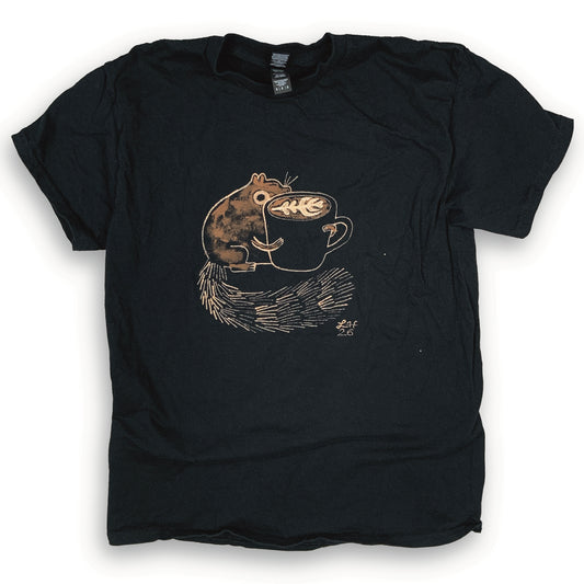 Cappuccino Squirrel - Medium Bleach-Painted T-Shirt