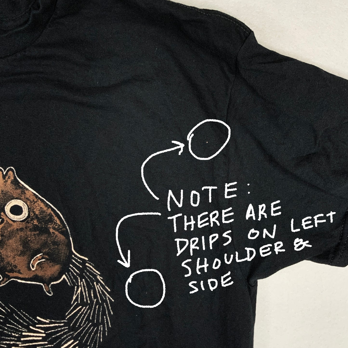 Cocktail Squirrel - XL Bleach-Painted T-Shirt