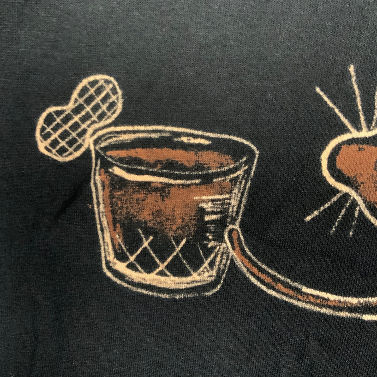 Cocktail Squirrel - XL Bleach-Painted T-Shirt