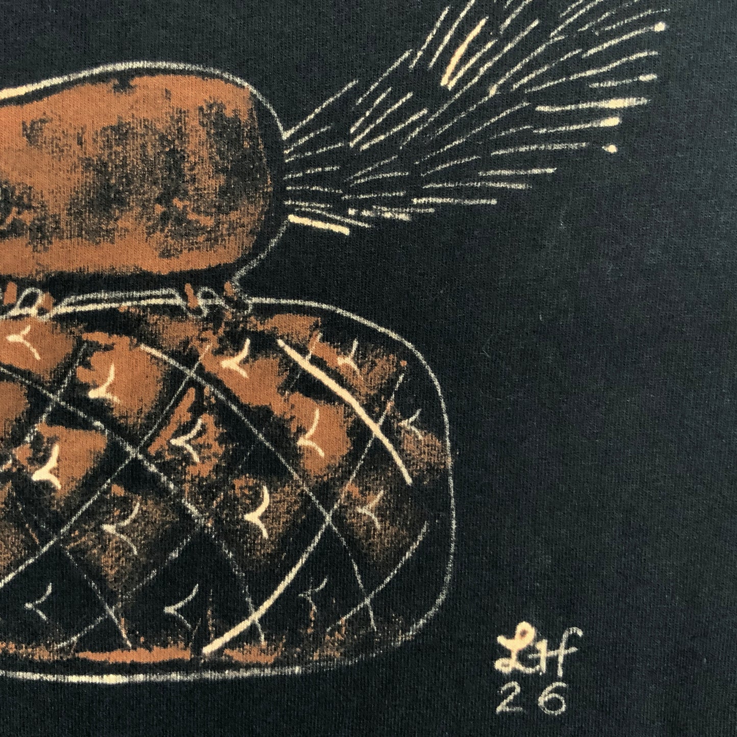 Pineapple Squirrel - Medium Bleach-Painted T-Shirt