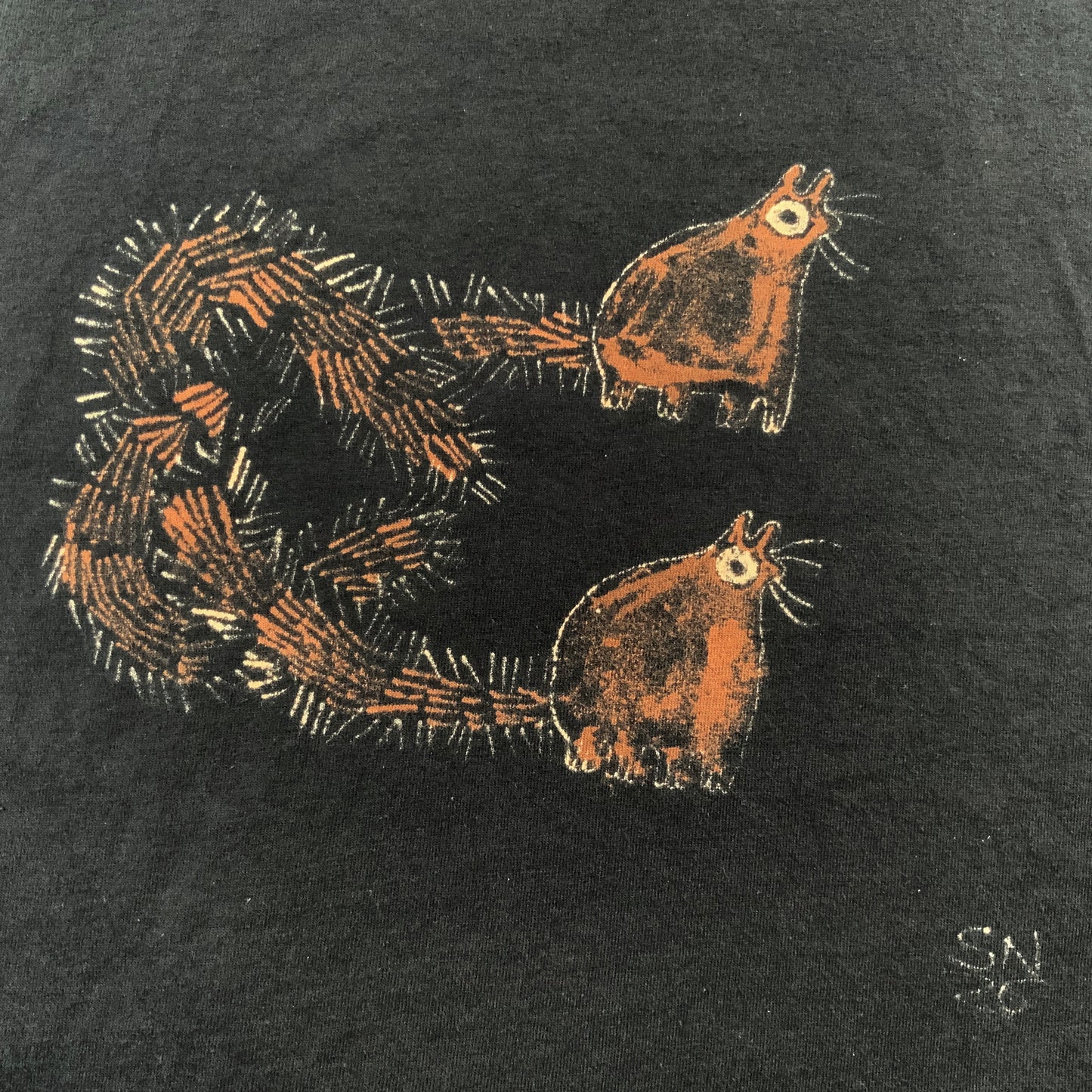 Squirrel Loop - Medium Bleach-Painted T-Shirt