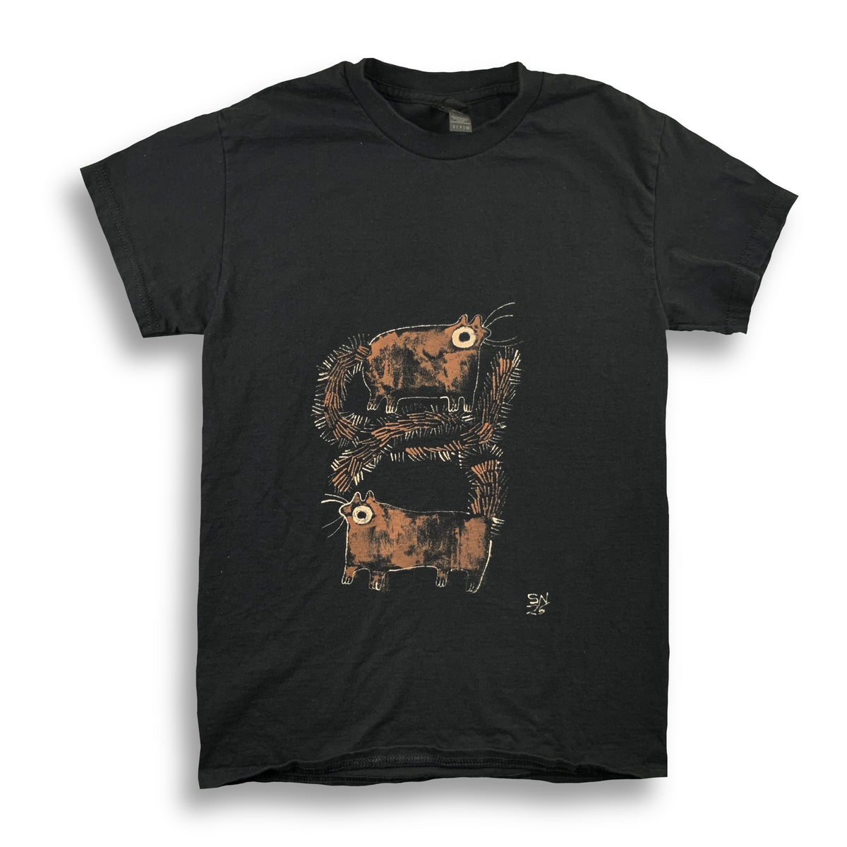 Squirrel Loop - Small Bleach-Painted T-Shirt