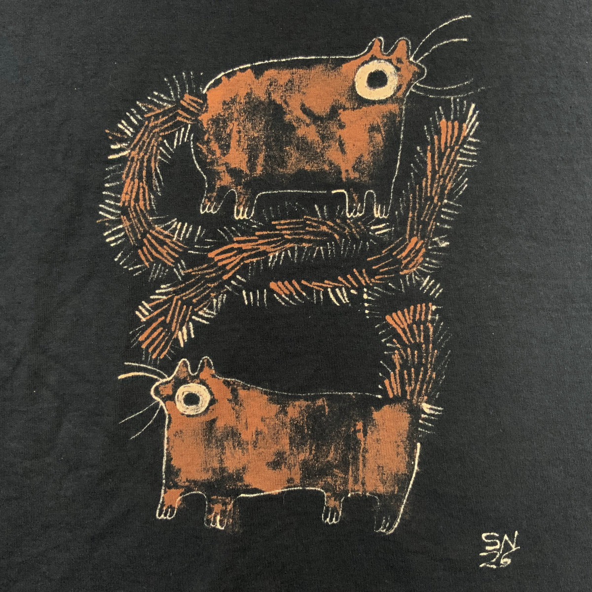 Squirrel Loop - Small Bleach-Painted T-Shirt
