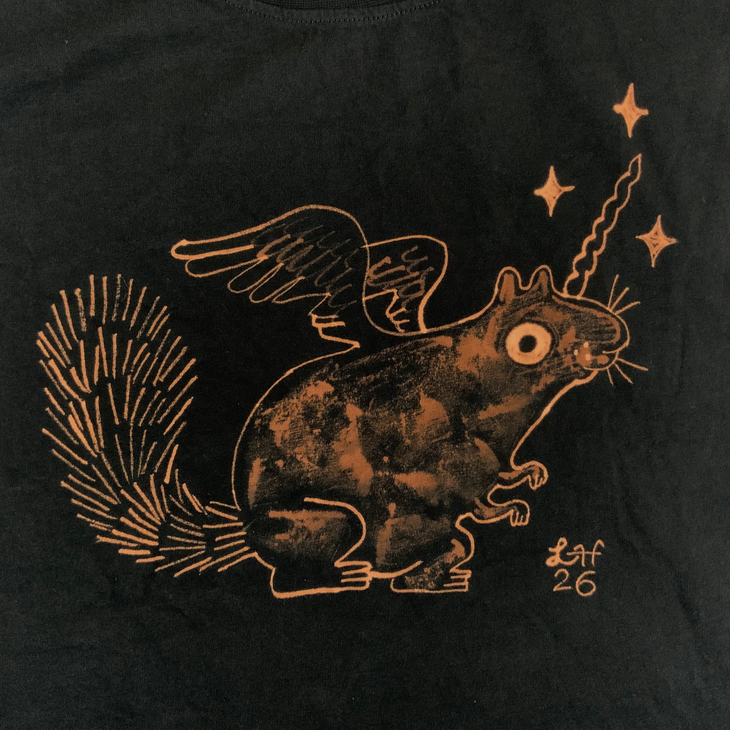 Squirrelicorn - 4XL (fits like 3XL) Bleach-Painted T-Shirt