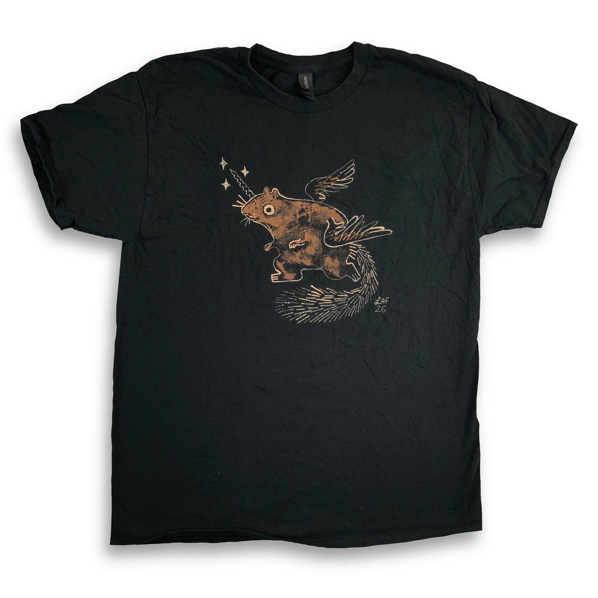 Squirrelicorn - Large Bleach-Painted T-Shirt