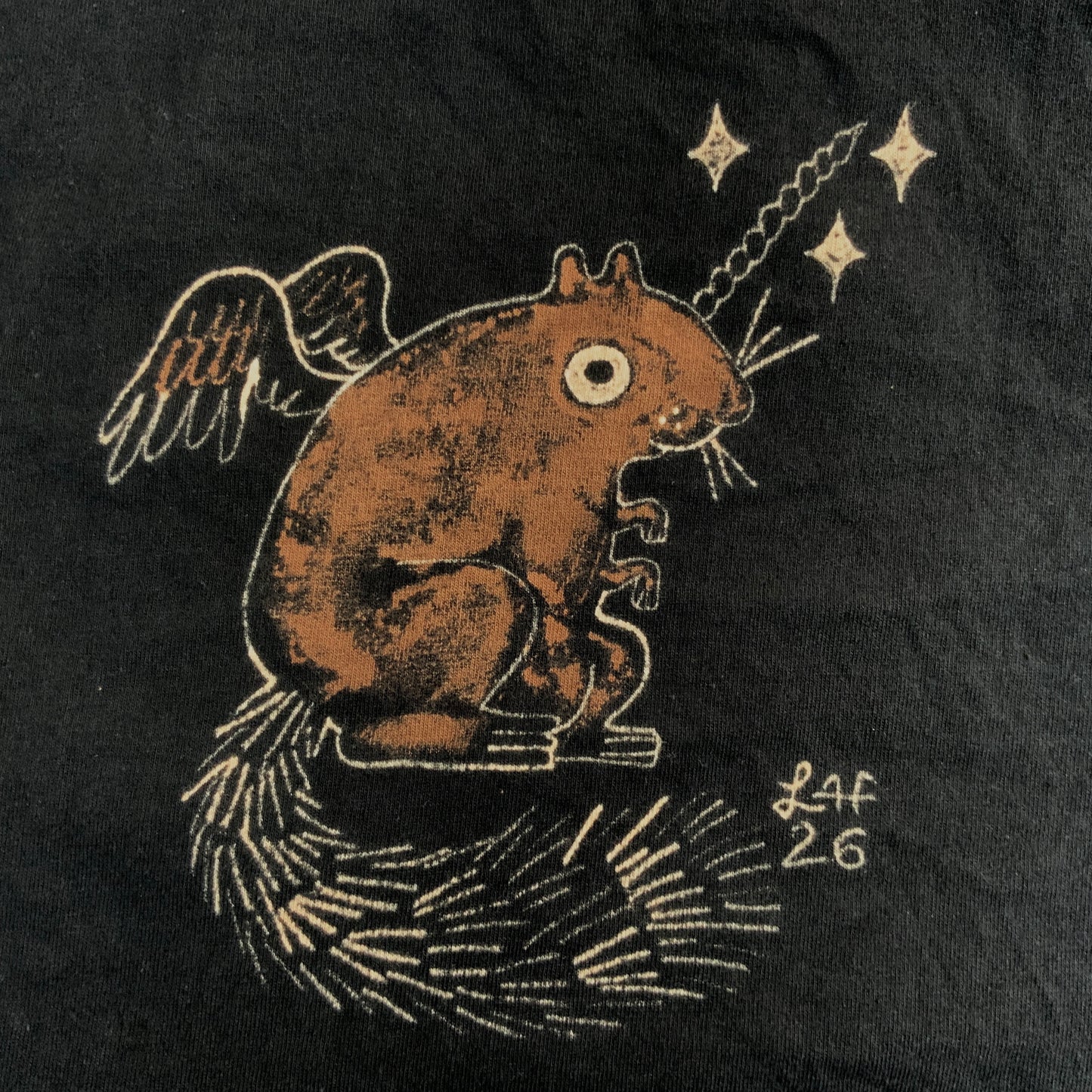 Squirrelicorn - Medium Bleach-Painted T-Shirt