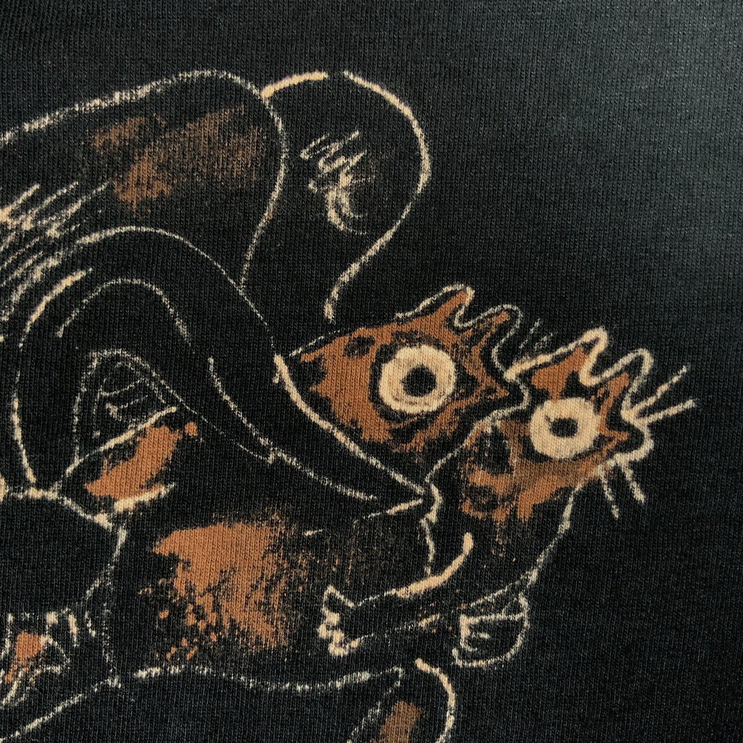 Birth of Squenus - Large Bleach-Painted T-Shirt