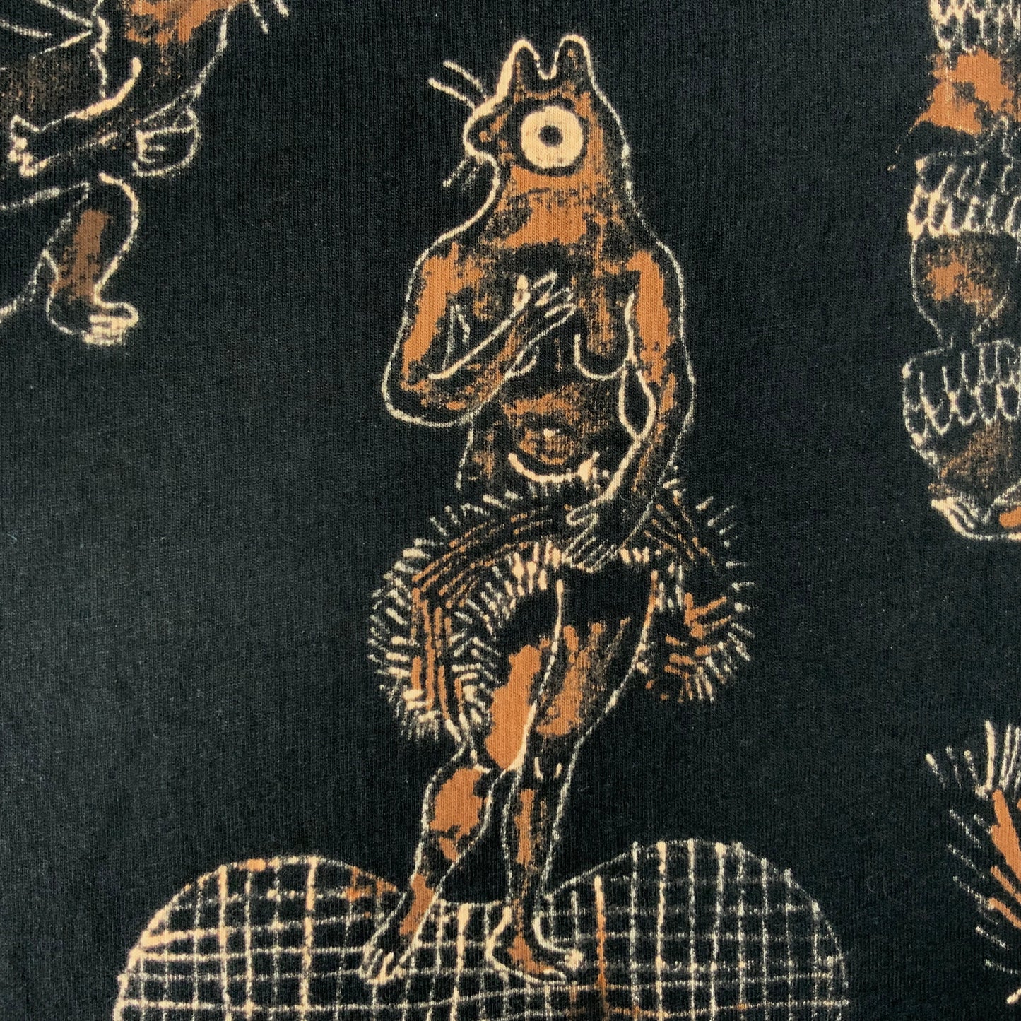 Birth of Squenus - Large Bleach-Painted T-Shirt