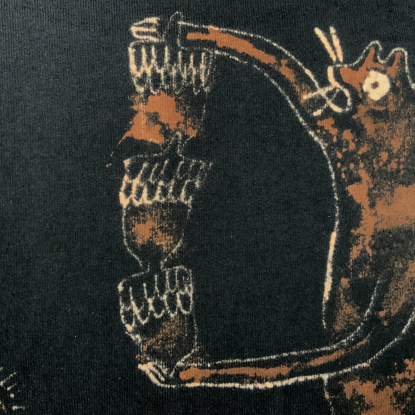 Birth of Squenus - Large Bleach-Painted T-Shirt