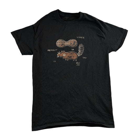 Wheeeee Peanut Ya Ya Yay - Small Bleach-Painted T-Shirt